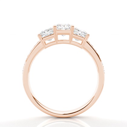 Drei Diamanten in einer Krappenfassung