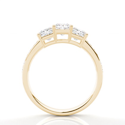 Drei Diamanten in einer Krappenfassung