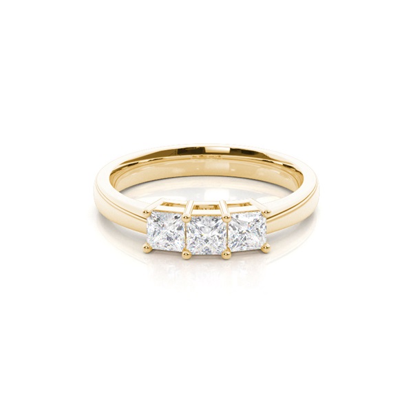 White Gold Princess Trilogy Diamond Engagement Ring
