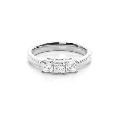 Princess Diamond Rings Three Stone
