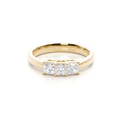 White Gold Princess Trilogy Diamond Engagement Ring