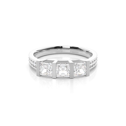 Princess Diamond Rings Three Stone