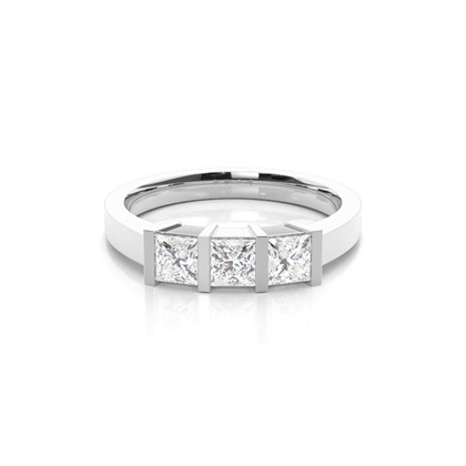 Princess Diamond Rings Three Stone