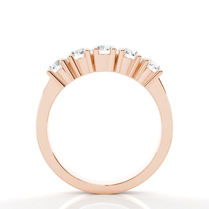 Rose Gold 5 Stone Diamond Rings
