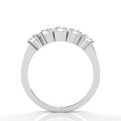 4 Prong Setting Plain Five Stone Ring