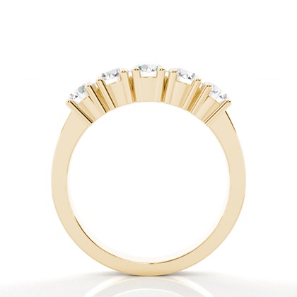 Yellow Gold 5 Stone Diamond Rings