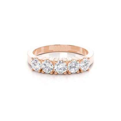 Rose Gold 5 Stone Diamond Rings