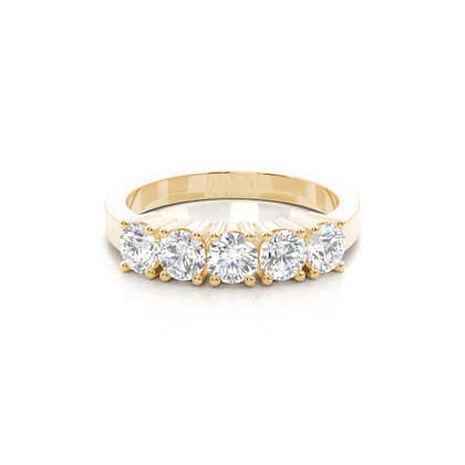 Yellow Gold 5 Stone Diamond Rings