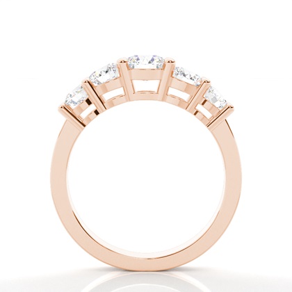 Rose Gold 5 Stone Diamond Rings