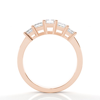 Rose Gold 5 Stone Diamond Rings