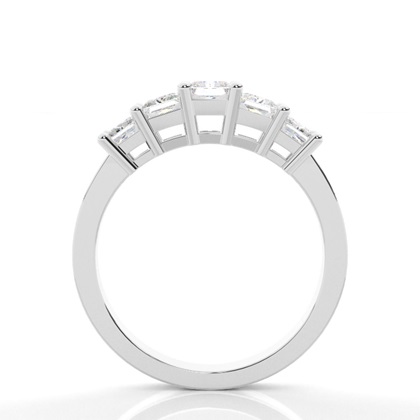 4 Prong Setting Plain Five Stone Ring