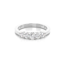 4 Prong Setting Plain Five Stone Ring