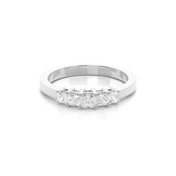 4 Prong Setting Plain Five Stone Ring