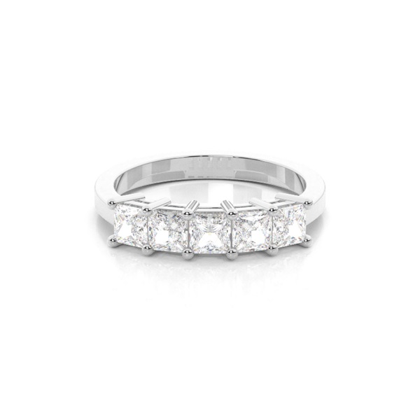 4-Draads Chaton Zetting Vijf Stenen Ring