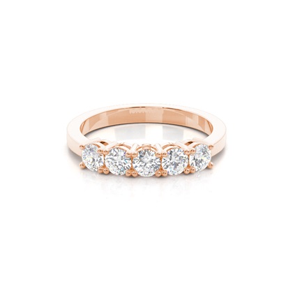 Rose Gold 5 Stone Diamond Rings