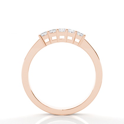 Rose Gold 5 Stone Diamond Rings