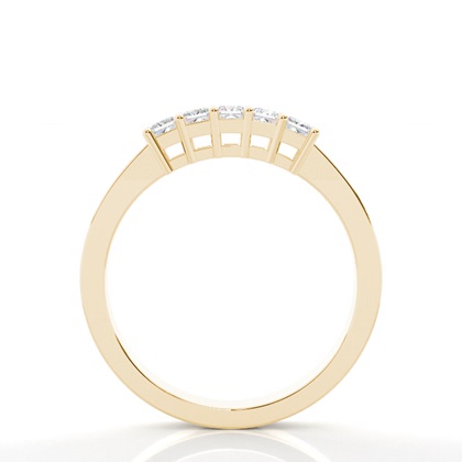 Yellow Gold 5 Stone Diamond Rings