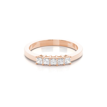 Rose Gold 5 Stone Diamond Rings