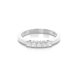 4 Prong Setting Plain Five Stone Ring