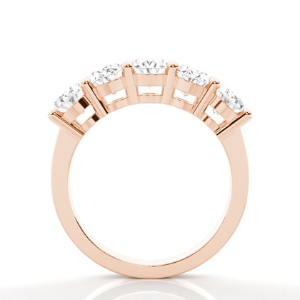 Rose Gold 5 Stone Diamond Rings