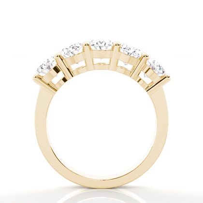Yellow Gold 5 Stone Diamond Rings