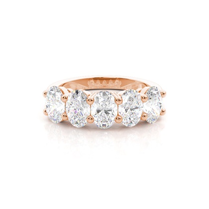 Rose Gold 5 Stone Diamond Rings