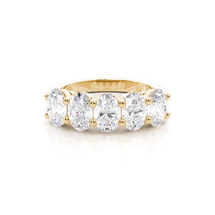 Yellow Gold 5 Stone Diamond Rings