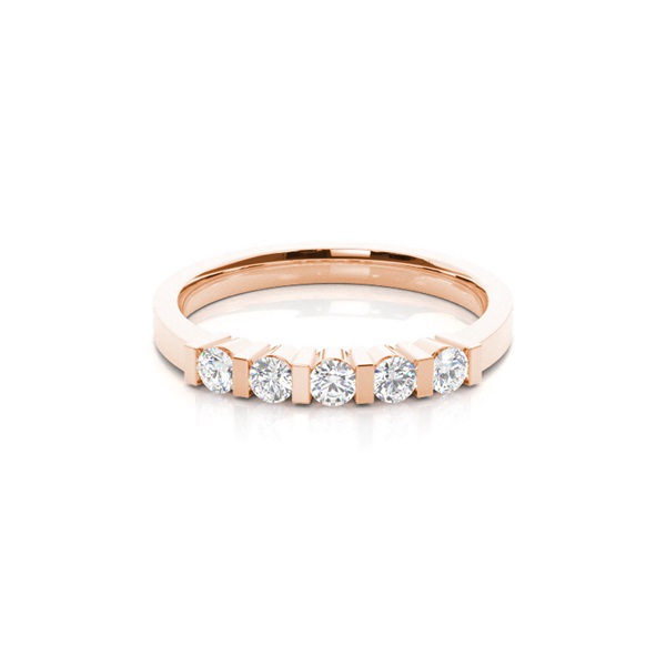 Bar Setting Plain Five Stone Ring