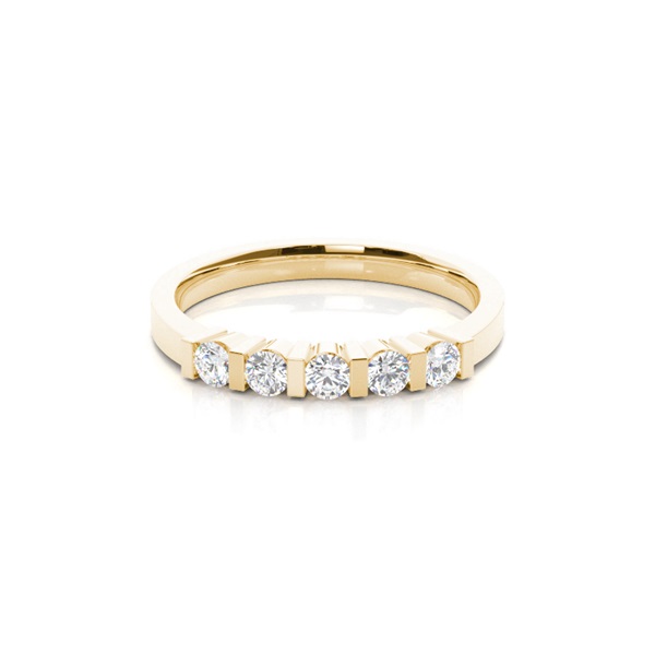 Bar Setting Plain Five Stone Ring