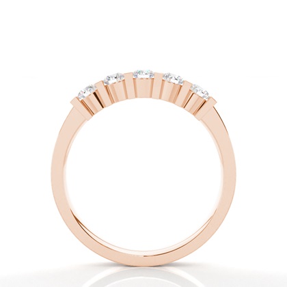 Rose Gold 5 Stone Diamond Rings