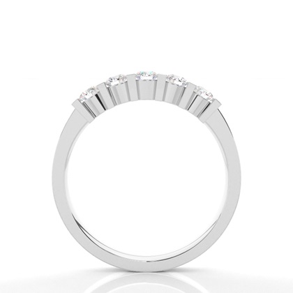 Bar Setting Plain Five Stone Ring