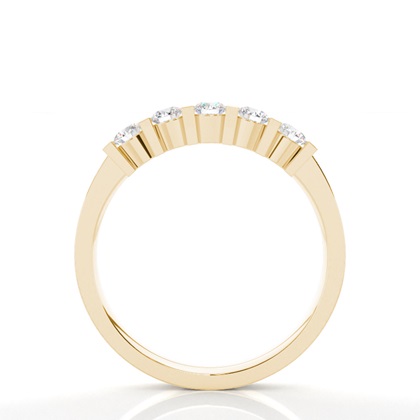 Yellow Gold 5 Stone Diamond Rings