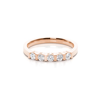 Rose Gold 5 Stone Diamond Rings