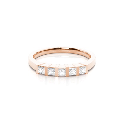 Rose Gold 5 Stone Diamond Rings