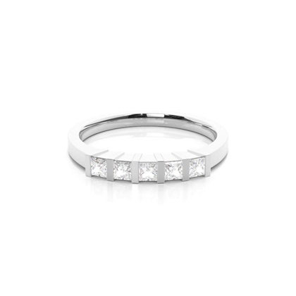 Bar Setting Plain Five Stone Ring
