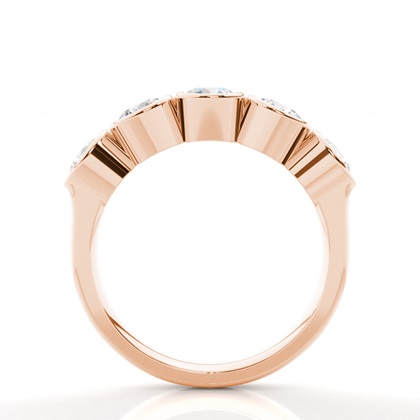 Rose Gold 5 Stone Diamond Rings