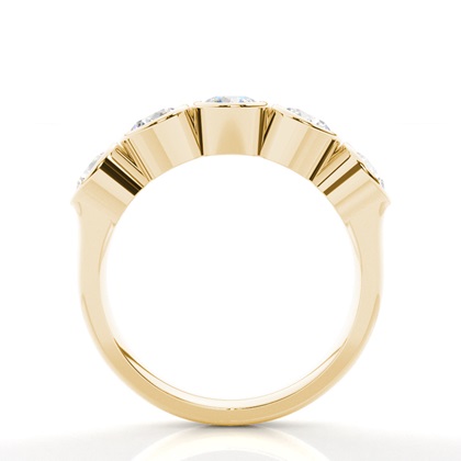 Yellow Gold 5 Stone Diamond Rings