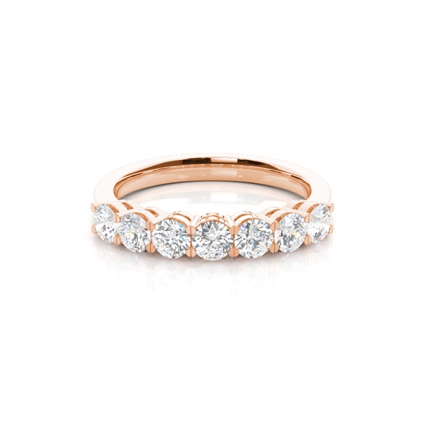 4 Prong Setting Plain Seven Stone Ring
