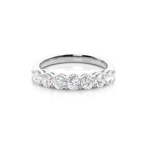 4 Prong Setting Plain Seven Stone Ring