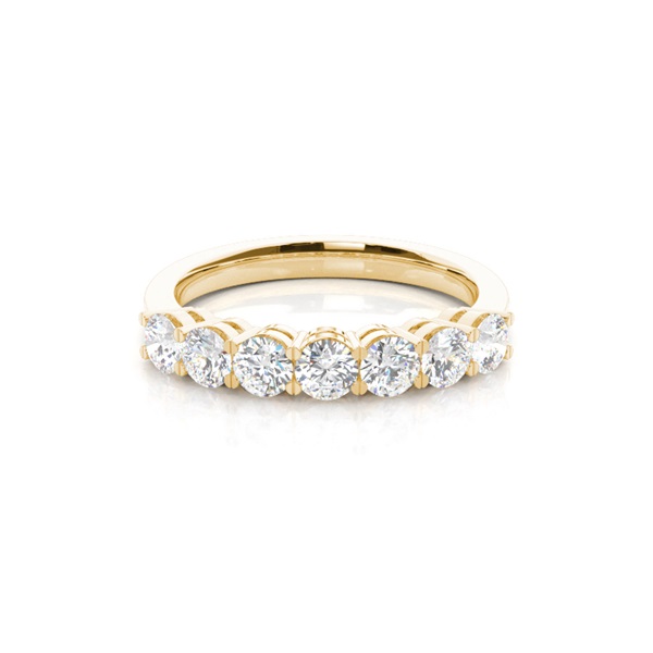 4 Prong Setting Plain Seven Stone Ring