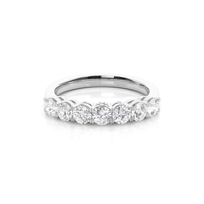 4 Prong Setting Plain Seven Stone Ring