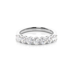 4 Prong Setting Plain Seven Stone Ring