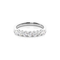 4 Prong Setting Plain Seven Stone Ring