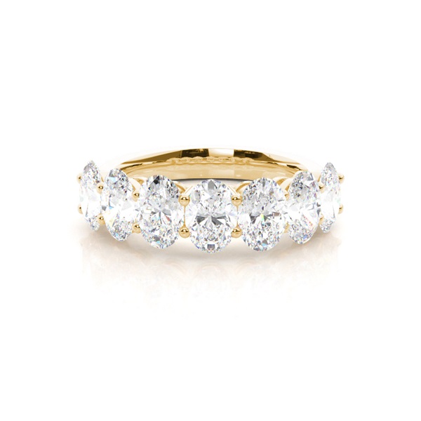 4 Prong Setting Plain Seven Stone Ring
