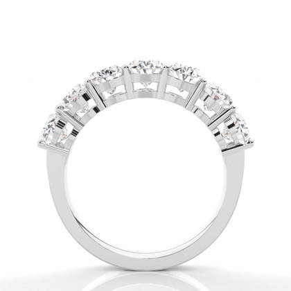 4 Prong Setting Plain Seven Stone Ring