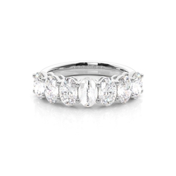 4 Prong Setting Plain Seven Stone Ring
