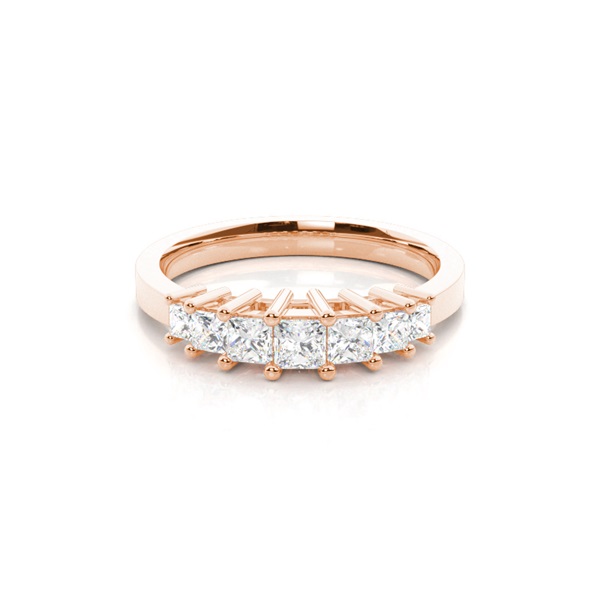4 Prong Setting Plain Seven Stone Ring