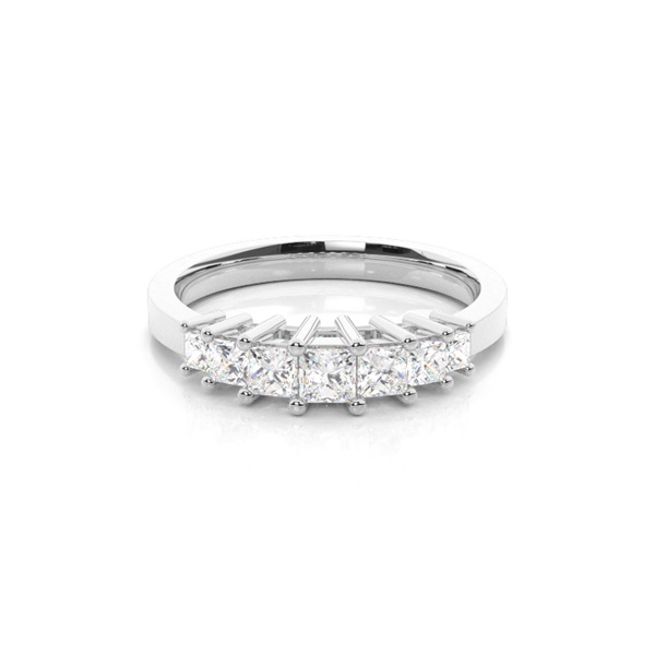 4 Prong Setting Plain Seven Stone Ring
