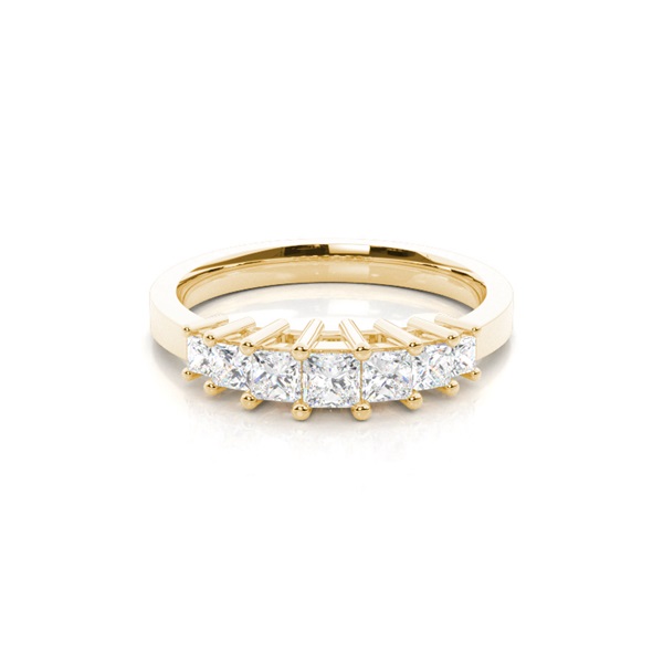 4 Prong Setting Plain Seven Stone Ring