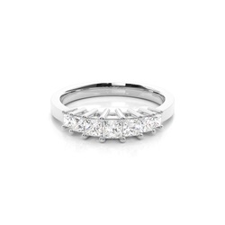 4 Prong Setting Plain Seven Stone Ring